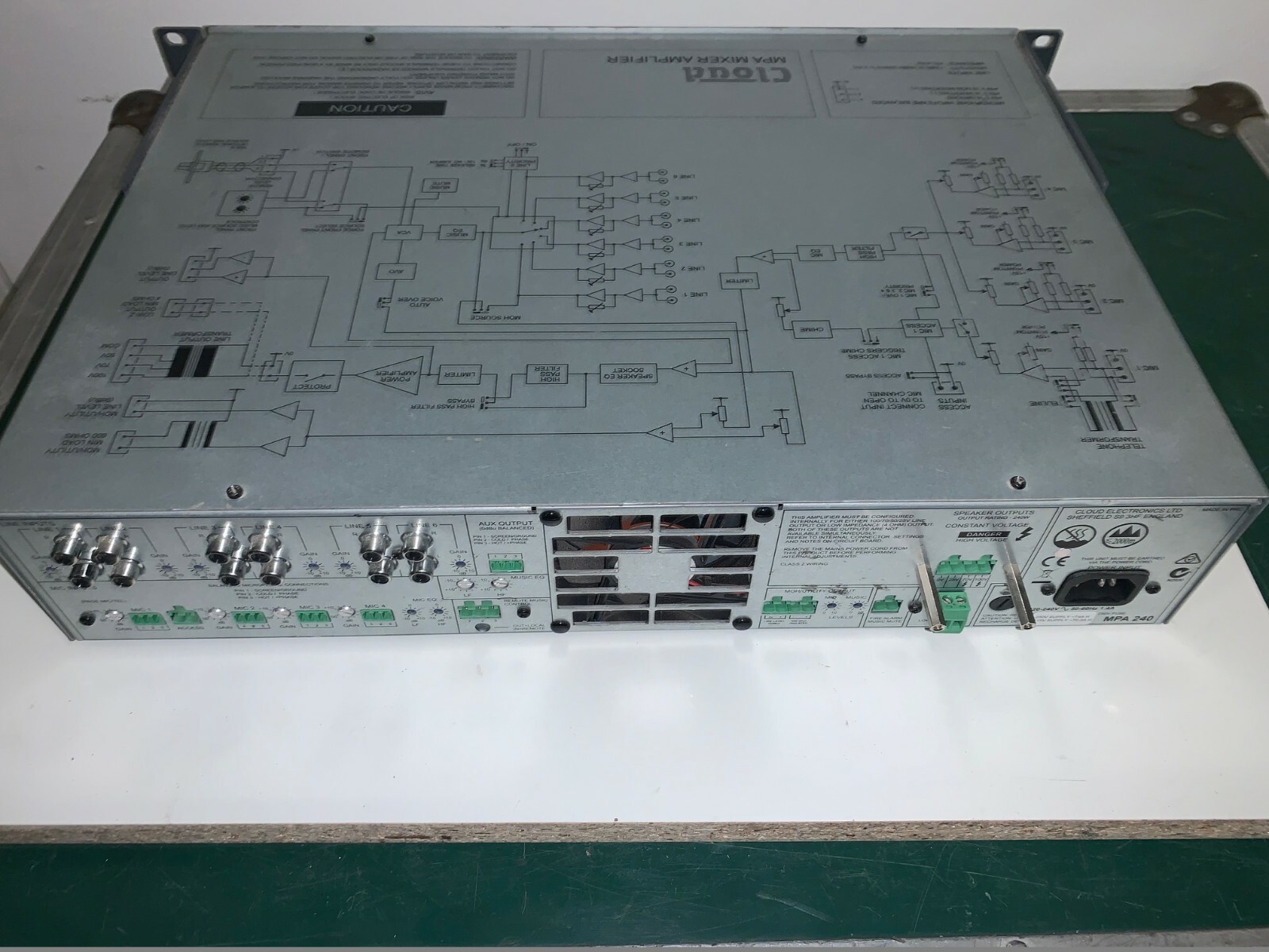 Cloud MPA-240 120W Mischverstärker 6x Line, 4x Mic Input, 4 Ohm & 100V Amplifier