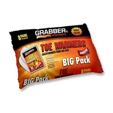 Grabber Big Pack Adhesive Toe Warmers, 8 Pairs 