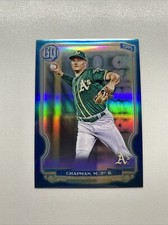 2020 Topps Gypsy Queen Box Topper Chrome Indigo Refractor /150 Matt Chapman 188