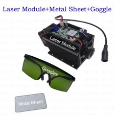 450nm 15W Blue Laser Module With Heatsink For Laser Cutter Engraver+metal sheet