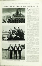 1902 Print Priza Day On Board HMS WORCESTER Sir James Bruce Pickthall Lecky