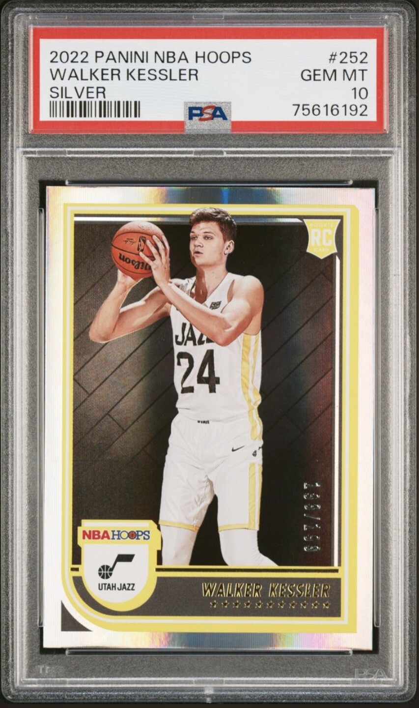 2022-23 Panini Hoops Premium Box Set Walker Kessler #252 Rookie 199/199 PSA 10