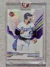2024 Topps Pristine Purple Pristine Refractor George Brett Royals Card 102 17/99