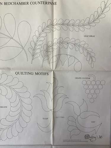 Quilting Motifs Of Museum Pieces Actual Size Diagrams & Layouts Easy 2 Utilize - Picture 3 of 7