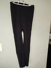 LANE BRYANT CONTROL TOP BLACK LEGGINGS WITH ZIPPER  IN SIZE E/F