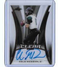 2020 Leaf Trinity Clear COLE MCDONALD Bronze Foil Auto RC Hawaii QB