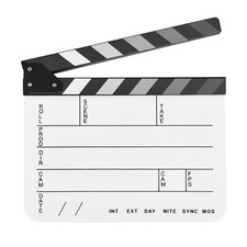 Acrylic Clapperboard Film Clapboard Movie Director's Slate Cut Action Scene T1W1