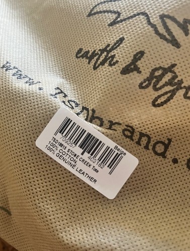 TSD Marke Stone Creek beige gewachste Canvas/Leder Tragetasche NEU MIT ETIKETT & VERPACKUNG - Bild 23 von 24