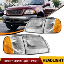 Headlights + Corner Lamps For 1997-2003 Ford F150 F250 1997-2002 Expedition Pair
