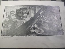 storyboard vintage années 80 film Aliens dessiné à la main art original Ingham ING1 2j