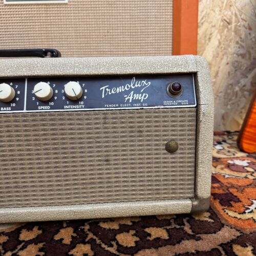 Vintage 1962 Fender Tremolux Brownface USA Valve Amplifier Head Players *1960s* - Picture 2 of 24