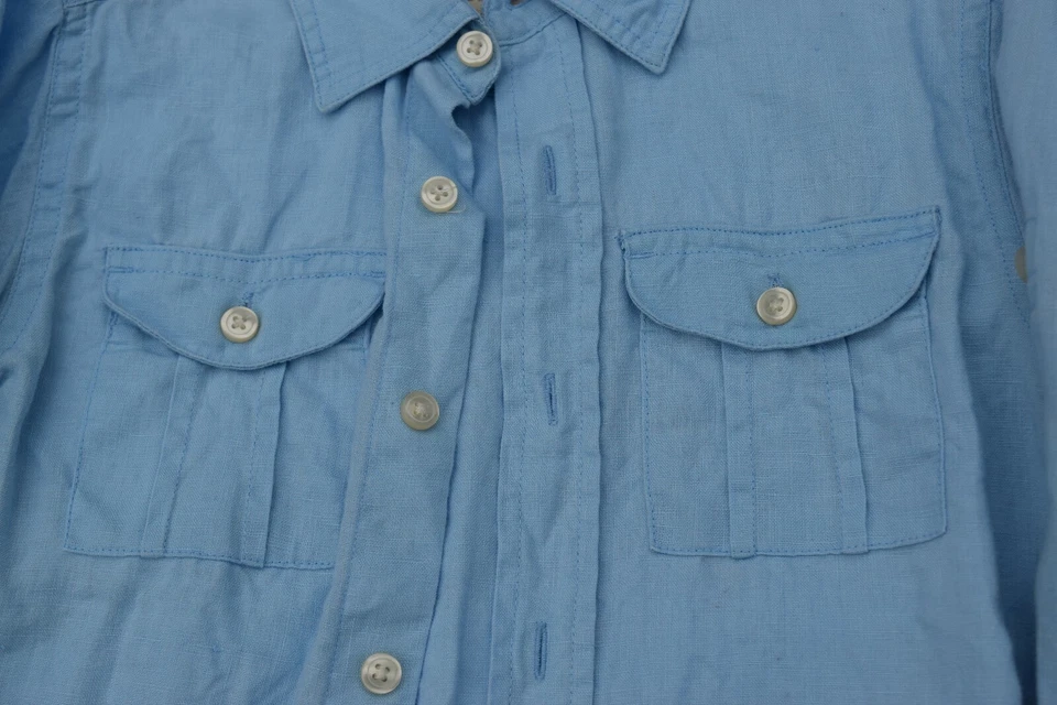 Lote de 2 Camisas de Vestir Manga Larga Lino Algodón Niños Talla 4 Niños Lugar H&M Foto 4 de 4