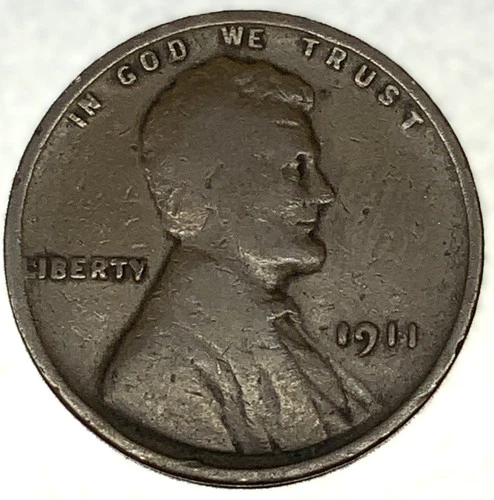 1911 P Lincoln Wheat Cent Penny Very Good Condition "Actual Coin Pictured" -2148