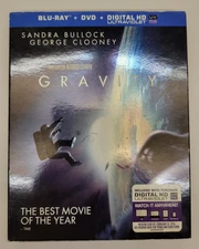 Gravity (Blu-ray, 2013) w/ DVD & Slip Cover TESTED
