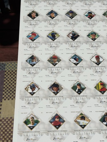 RARE! 2003 Just Memorabilia SILVER UNCUT Sheet 28x40 Hamels Felix Hernandez Cano - Picture 17 of 20