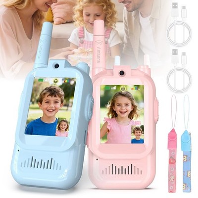 Walky Talky Visuelle Walkie Talkies Aufladbar Stimmverzerrer für 3-12 Jahre