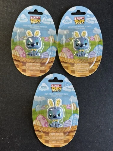 LOT of (3) Funko Pocket Pop Easter Egg Lilo & Stitch Stitch Sealed