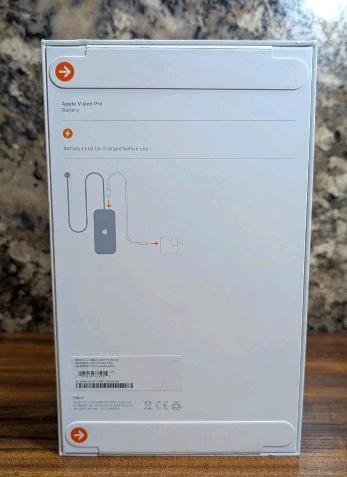 Genuíno Novo em Folha/Selado Apple Vision Pro Apenas Bateria Modelo MW283LL/A - Imagem 2 de 4