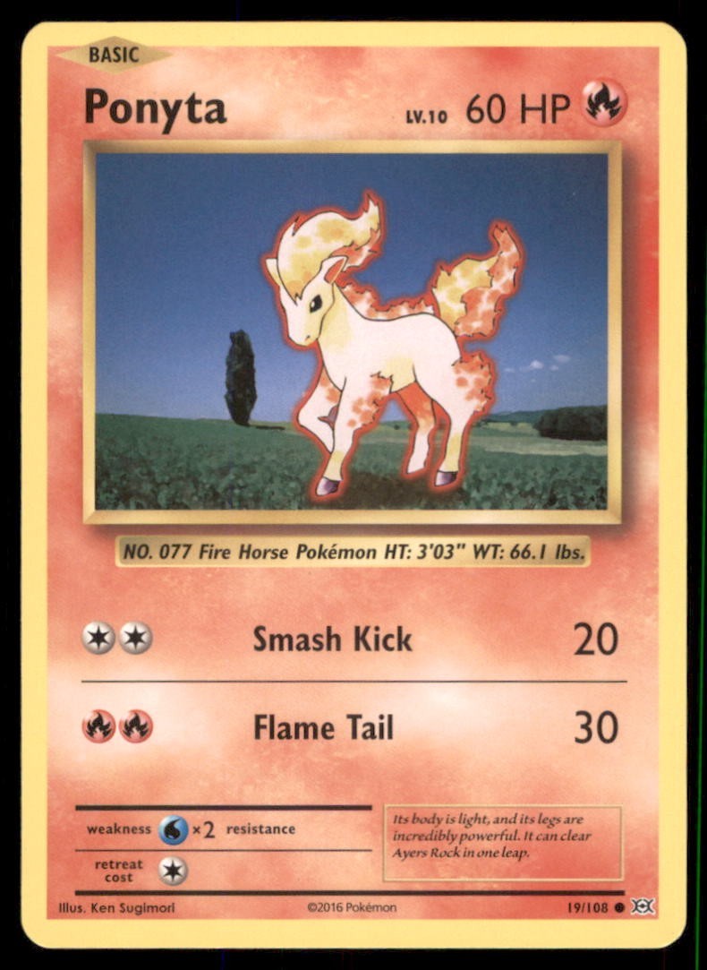 Pokemon TCG Ponyta 19/108 Regular 