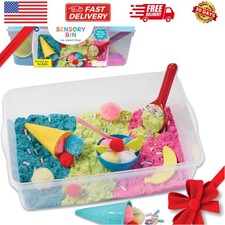 Sensory Bin: Ice Cream Shop Playset - Toddler Learning Toys, Pretend Play Ice...