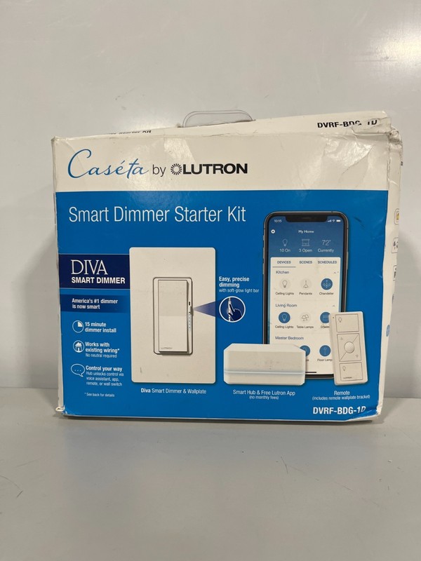 Lutron Caseta Diva Dimmer Wall Switch - DVRF-BDG-1D-new sealed