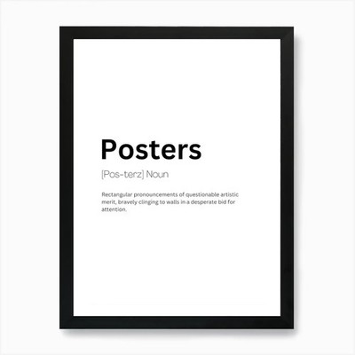 Posters Definition Meaning Art Prin Framed Wall Art Poster Canvas Print Picture