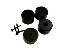 (4 PACK) PENN ELCOM 1" x 1-9/16" Rubber Feet for Amp/ Case/ Speaker - F1686/25