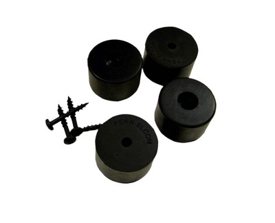 (4 PACK) PENN ELCOM 1'' x 1-9/16'' Rubber Feet for Amp/ Case/ Speaker - F1686/25