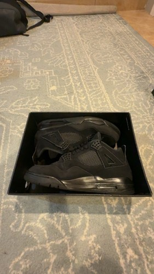 #ad Air Jordan 4 Retro #x27;Black Cat#x27; 2020 Size 12 M Size 13.5 W $220.00
