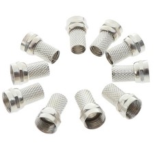 10PCS F Connector RG6 Screw On Coax Cable TV Satellite Aerial Plug UK