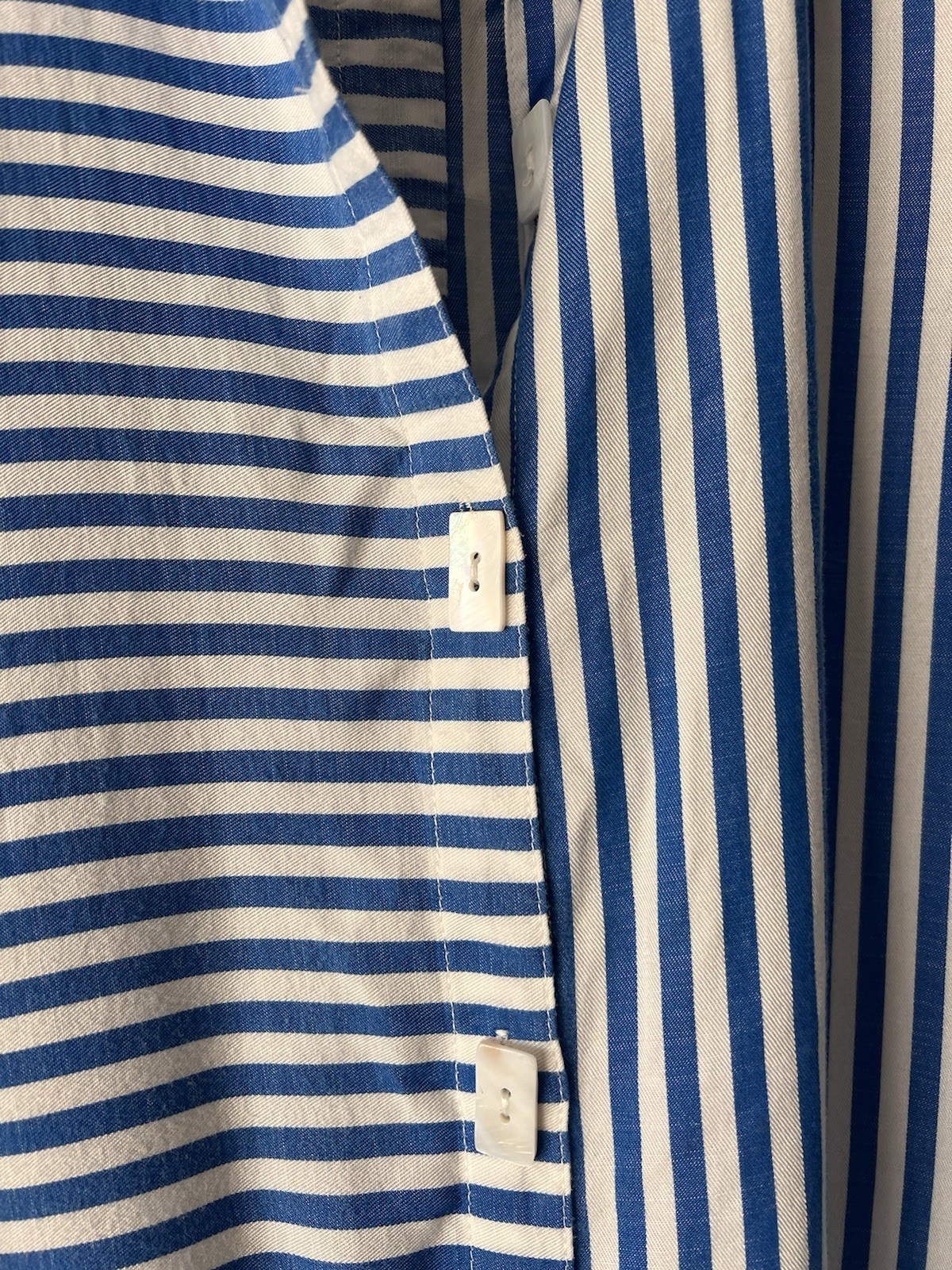 Ali Miles Striped Button Down Blouse Lyocell Lage… - image 20