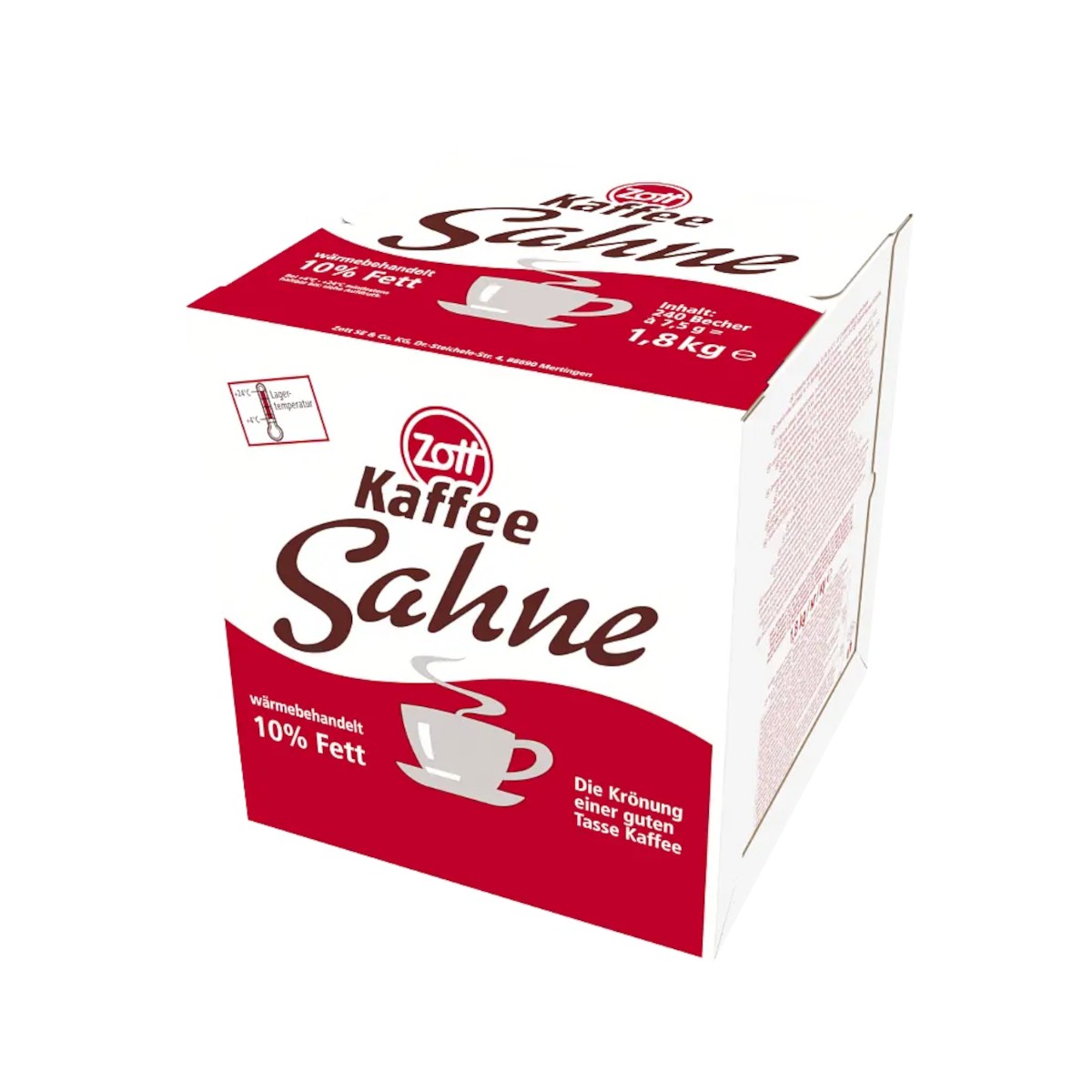 Zott Kaffeesahne Kondensmilch in Tassenportionen 240 x 7.5 2400g