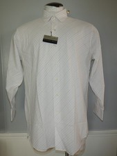 NWT Men's GEOFFREY BEENE WRINKLE FREE Sz 16 1/2-32/33 L Beige Check LS BF Shirt