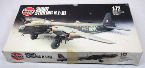 Maquette Avion Airfix 1/72 – SHORT Stirling B.I/III – 1983 – Partiellement Montée