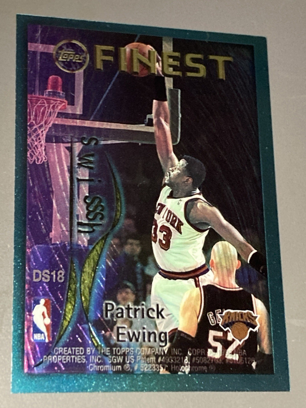 E2079 1995-96 Topps Finest Patrick Ewing / Derek Harper Dish and Swish #DS18