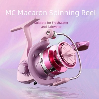 Metal Line Cup Pink Fishing Reel 8KG Drag Power Saltwater Fishing Accessory