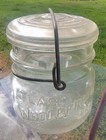 Atlas Whole Fruit Pint Clear Glass Jar with Wire Bail Lid Wide Mouth — photo 2