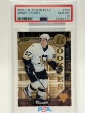 2005-06 UPPER DECK POWER PLAY #133 SIDNEY CROSBY Rookie RC PENGUINS PSA 10