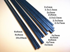 2pcs Pultruded Carbon Fiber Rods 500mm Lengths 1 2 3 5 6 8 10mm Square Bar Rod