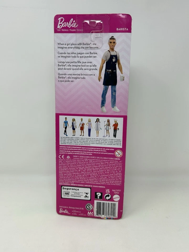 Muñeca Barbie Ken You Can Be Anything Barista FXP03 ¡NUEVA! Coffee Ken! Foto 4 de 4