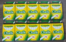 CRAYOLA White Chalk 10 Packs Of 12