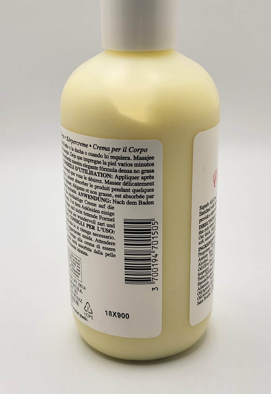 Kiehl's Creme de Corps Body Lotion 8.4 oz / 250 ml Moisturizer w/ Cocoa Butter