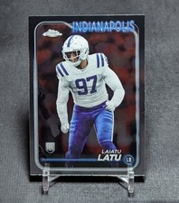 Laiatu Latu Rookie RC 2024 Topps Chrome Football Card #247 Indianapolis Colts. rookie card picture