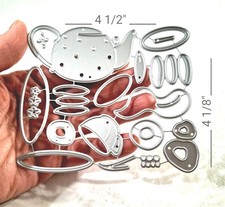 Tea Time Set Metal Cutting Dies Scrapbooking Card Making Supplies