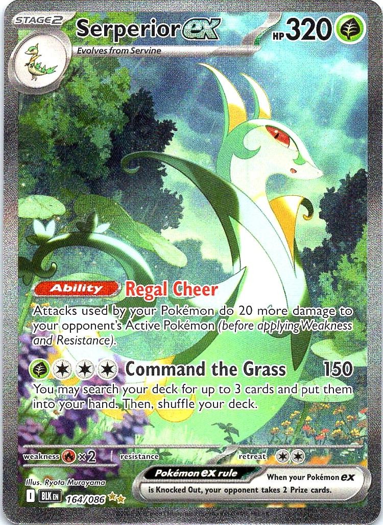 Serperior ex 164/086 Holo Special Illustration Rare Black Bolt Pokemon Holo NM
