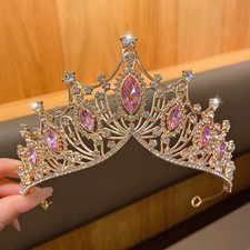 Crown Hair Headband   Elegant Princess Tiara for Birthday  Costume Events