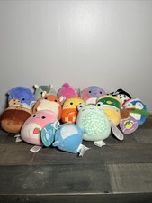 Squishmallows Mini lot Of 13 4-5in Plush Bag Clip Avery Mickey Fruit
