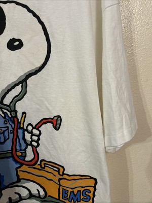 Vintage Snoopy Joe EMT T Shirt Adult 2XL - 2 Sided Changes Tag