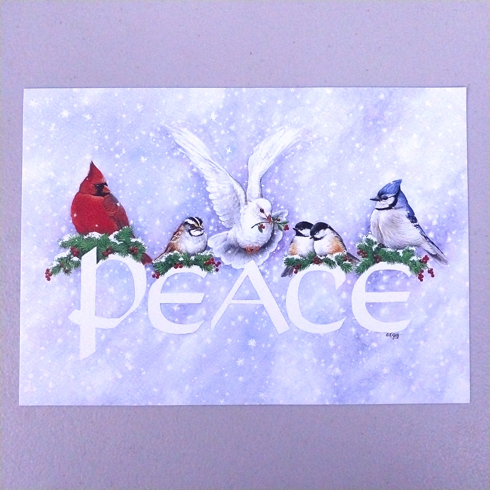 Smithsonian Christmas Card Sample Advertisement - Peace G660