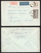 Poland 1958 Cover to Switzerland